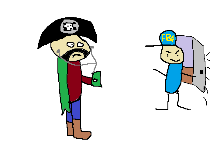Image of a 'minecraft' pirate
